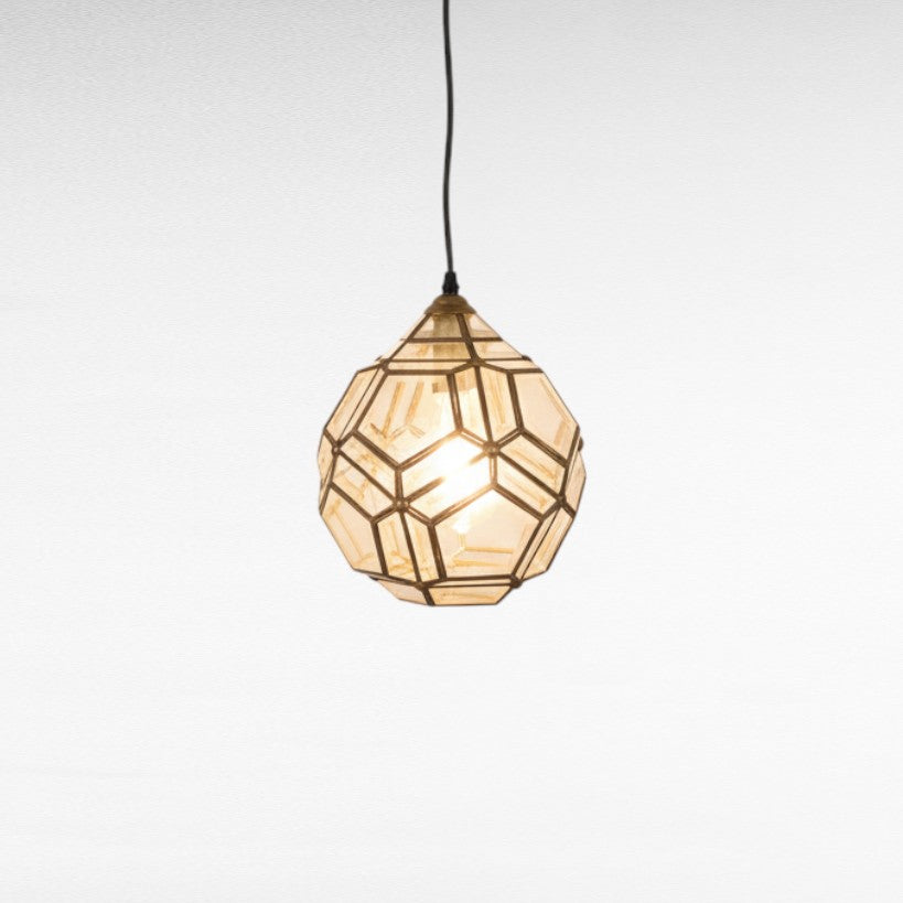BRONZE AND GLASS SPHERE SHAPE Φ25 |Η30 cm