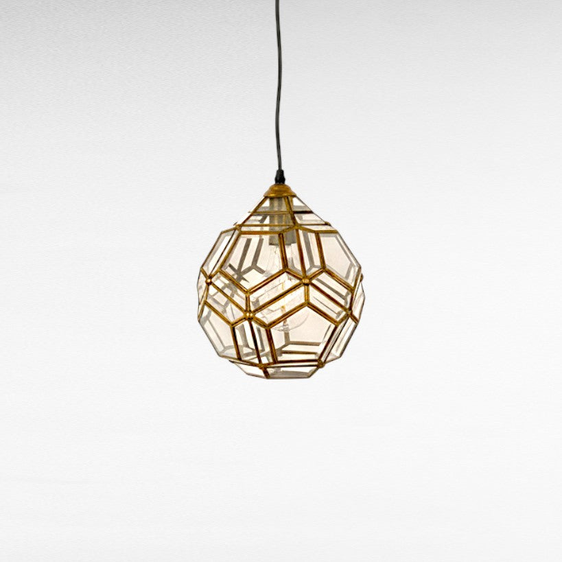 BRONZE AND GLASS SPHERE SHAPE Φ25 |Η30 cm