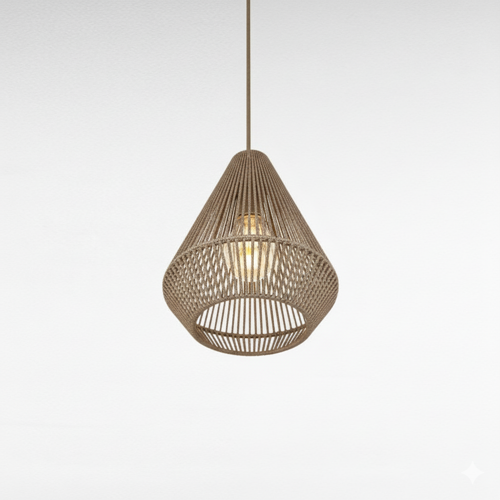 ROPE HANDVOWEN CONICAL SHAPE Φ30 |H54 cm