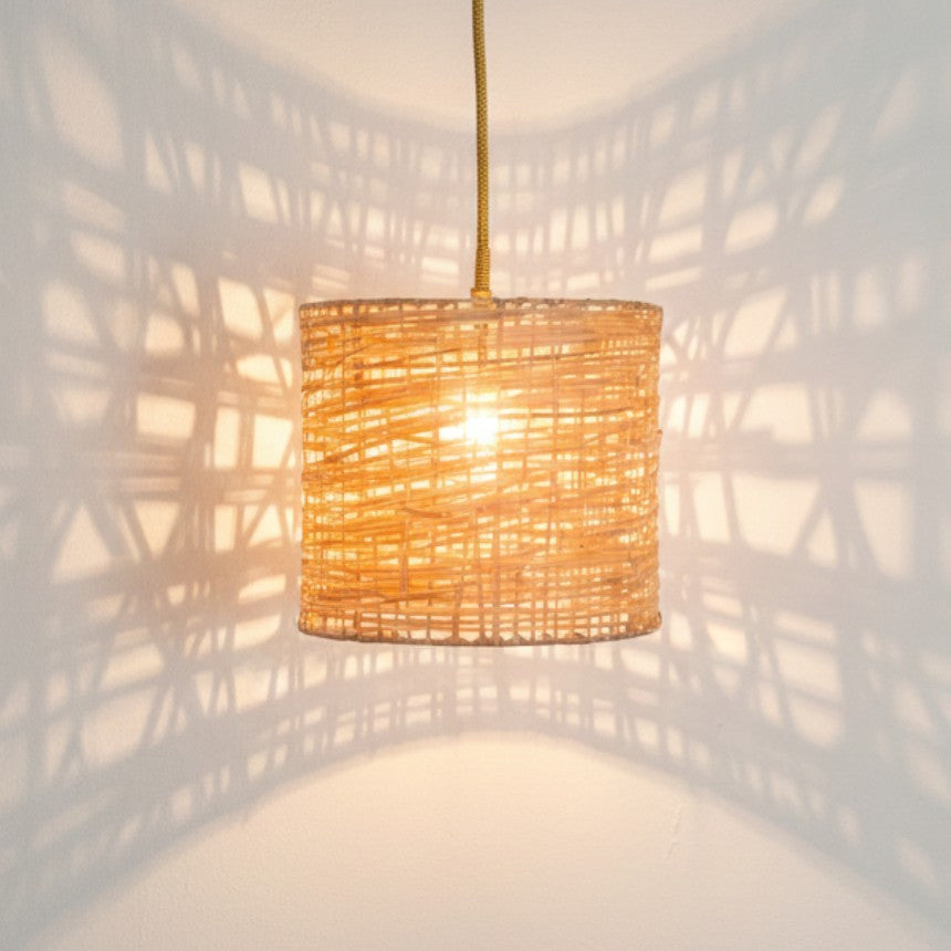 NATURAL RATTAN STRIPS CYLINDER SHAPE Φ40 |H35 cm