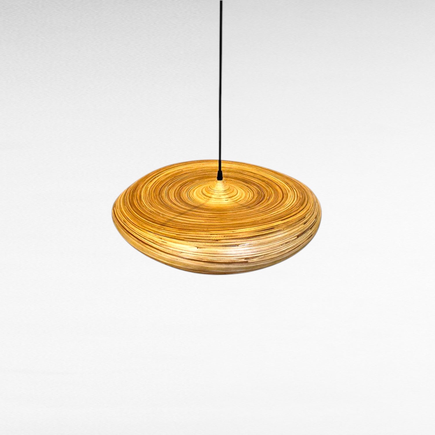 NATURAL LAYERED BAMBOO TWISTED SHAPE Φ50 |H15 cm