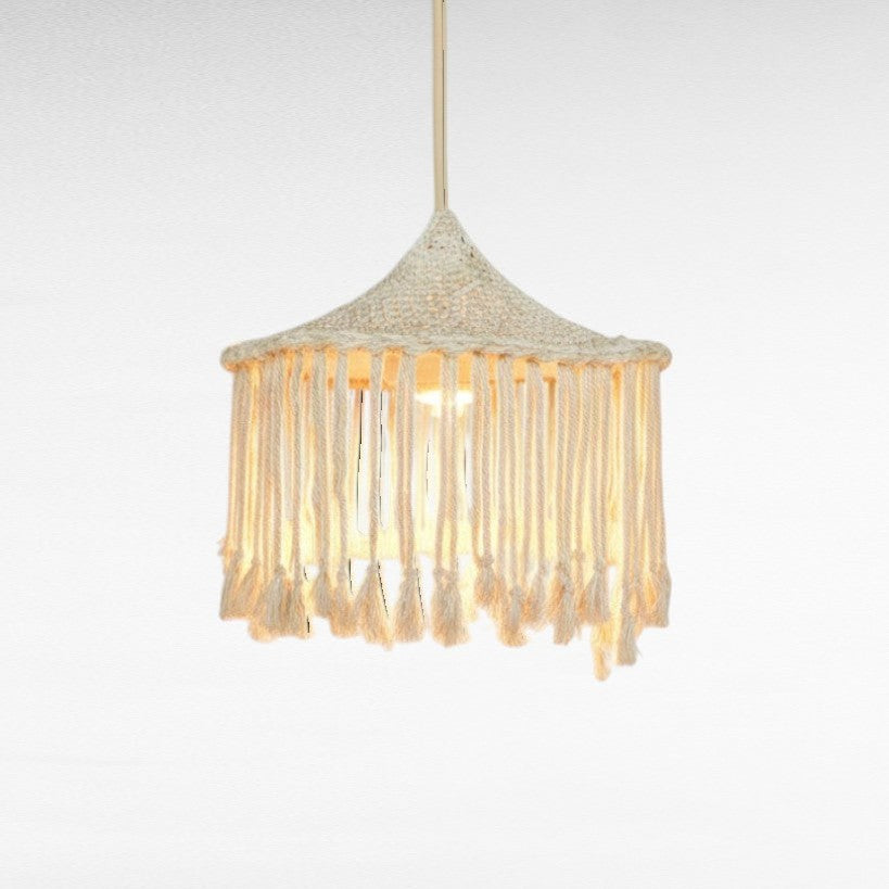 ROPE TRIANGLE SHAPE WITH FRINGES Φ65 |H60 cm