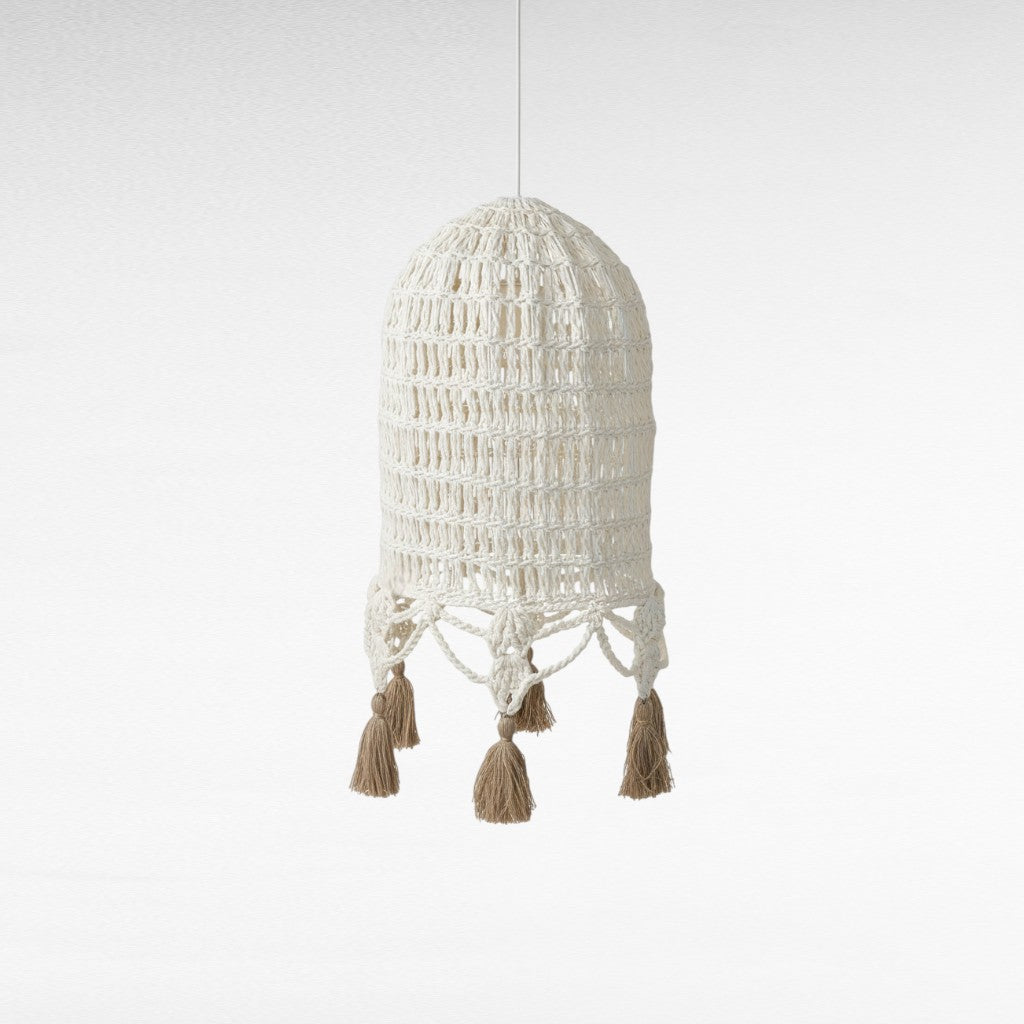 ROPE HANDWOVEN DOME SHAPE WITH TASSELS Φ60 |H130 CM