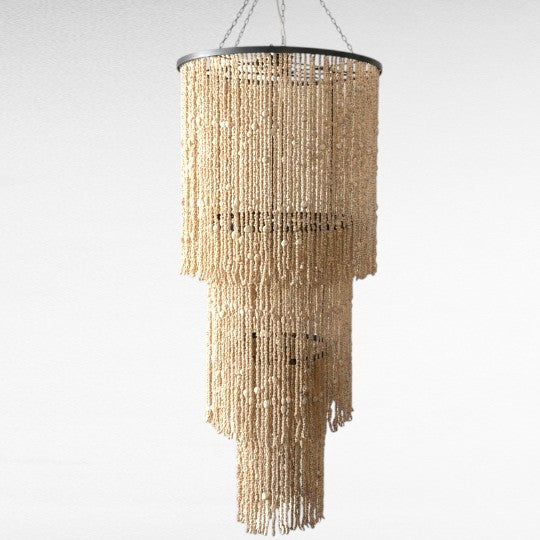 WOODEN BEADS CHANDELIER HANDMADE Φ100 |H210 cm