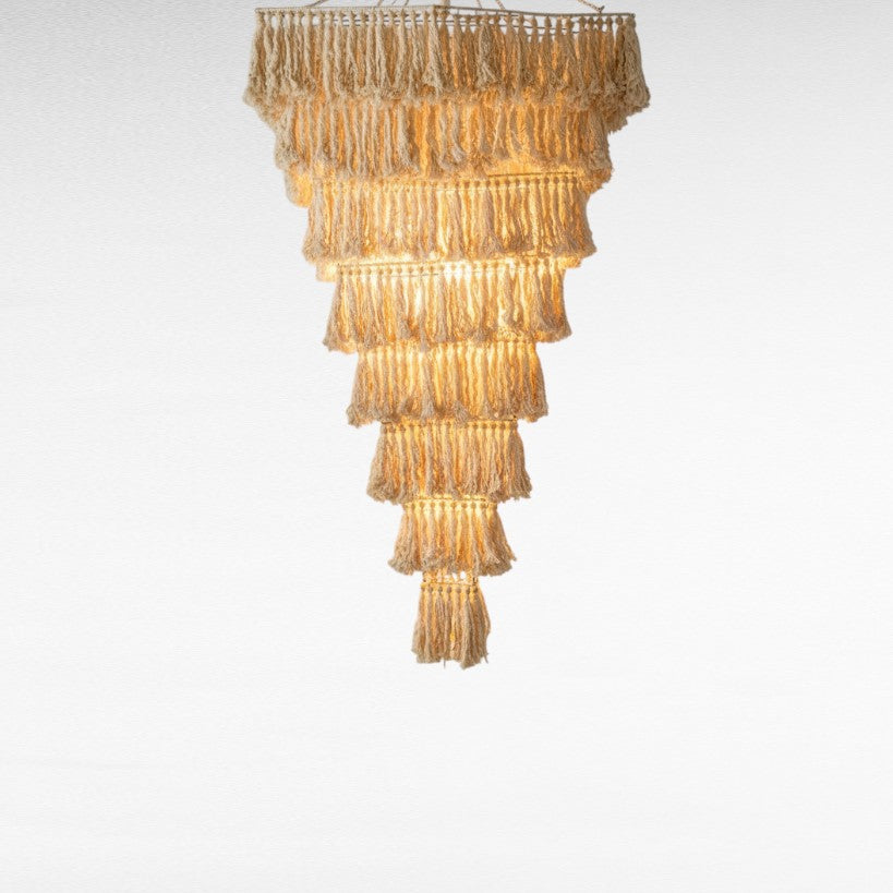 COTTON TASSELS TIERED SHAPE W120 |D120 |H230 cm