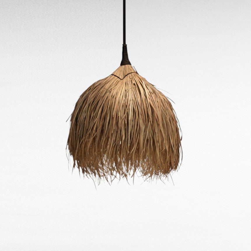 NATURAL GRASS WITH LAYERED FRINGES Φ60 |H60 cm