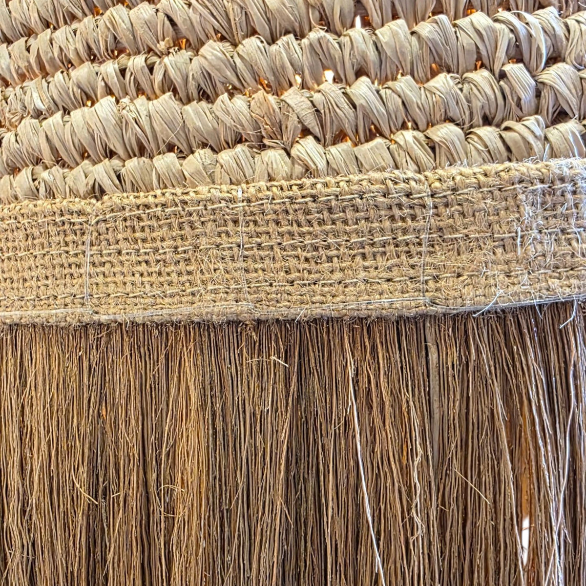 NATURAL RATTAN & RICE FRINGES Φ50 |H80 cm