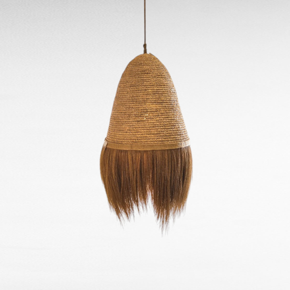 NATURAL RATTAN & RICE FRINGES Φ50 |H80 cm