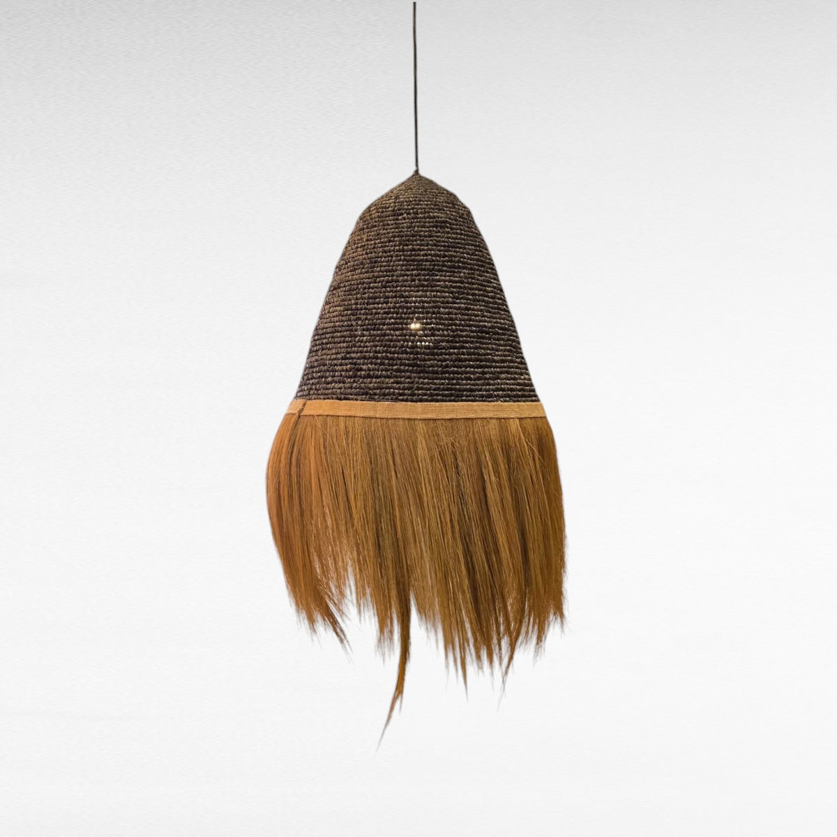 NATURAL RATTAN & RICE FRINGES Φ50 |H80 cm