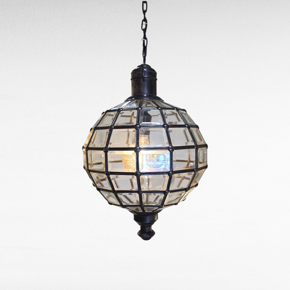 BRONZE AND GLASS SPHERE SHAPE Φ25 |Η45 cm