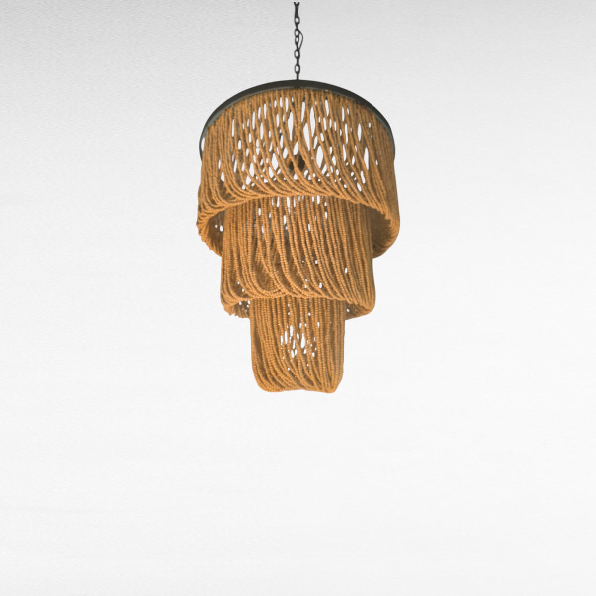 WOODEN BEADS BLEACH TIERED SHAPE Φ60 |H90 cm