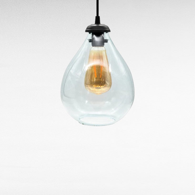 GLASS OVAL SHAPE LIGHT BLUE COLOR Φ20 |H25 cm