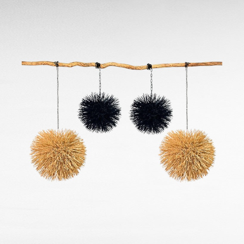 Bamboo Sea Urchin Pendant Light – Nature-Inspired Coastal Charm