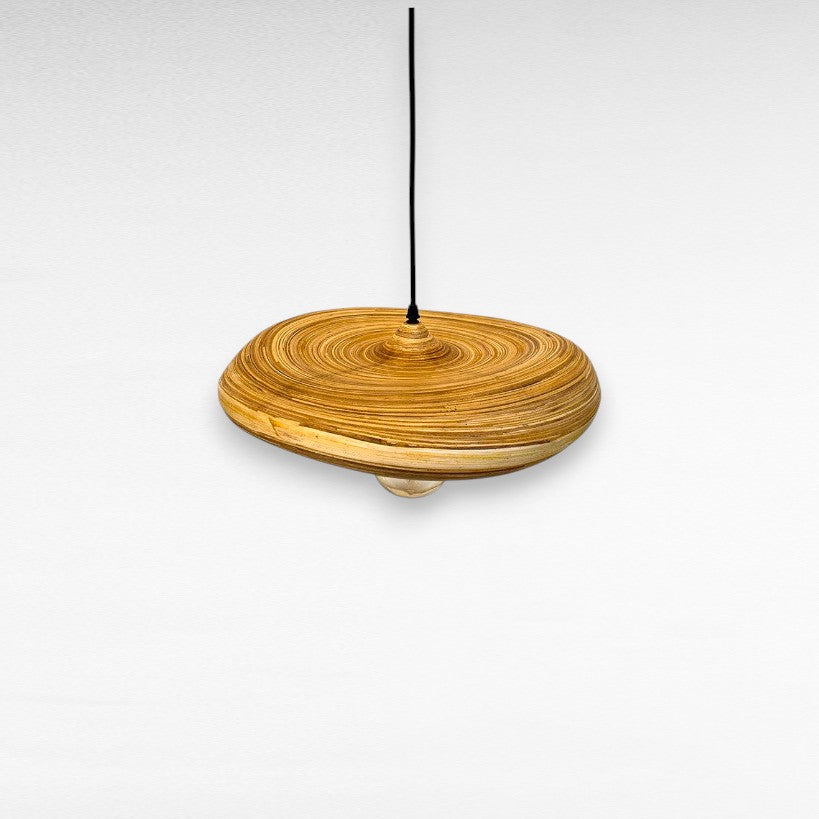 NATURAL LAYERED BAMBOO TWISTED SHAPE Φ40 |H15 cm