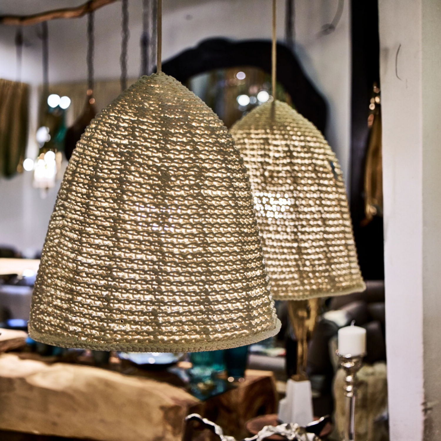 ROPE HANDWOVEN DOME SHAPE Φ50 |H60 cm