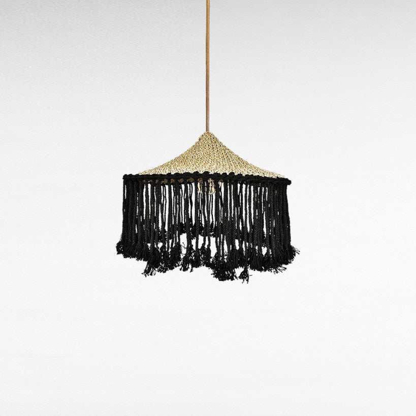 ROPE TRIANGLE SHAPE WITH FRINGES Φ65 |H60 cm