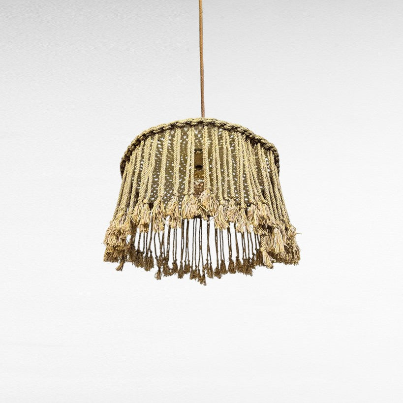 ROPE TRIANGLE SHAPE WITH FRINGES Φ65 |H60 cm