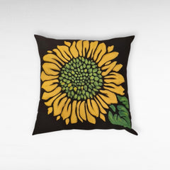 SUNFLOWER EMBROIDERED PILLOW - Chora Mykonos