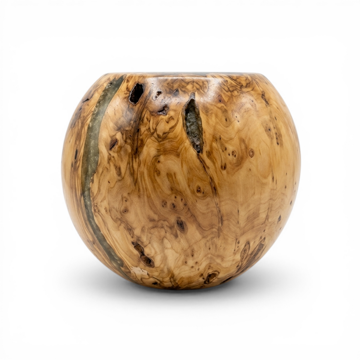 TAMARIND WOOD & TRANSPARENT RESIN SIDE TABLE W50 |D50 |H45