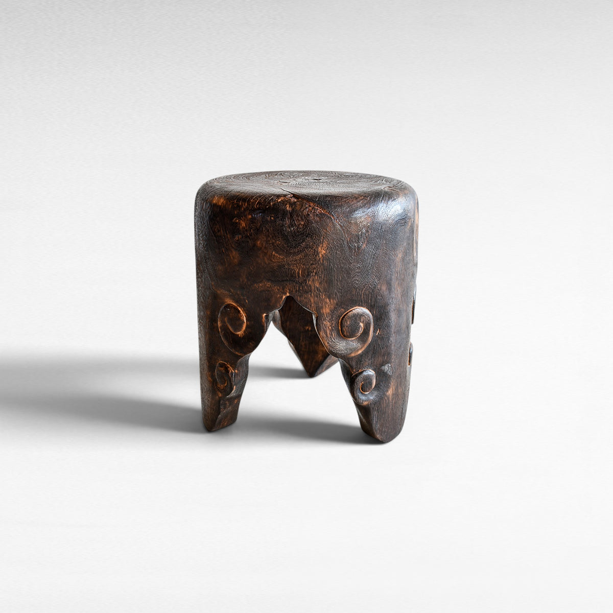 LYCHEE WOOD SIDE TABLE BROWN