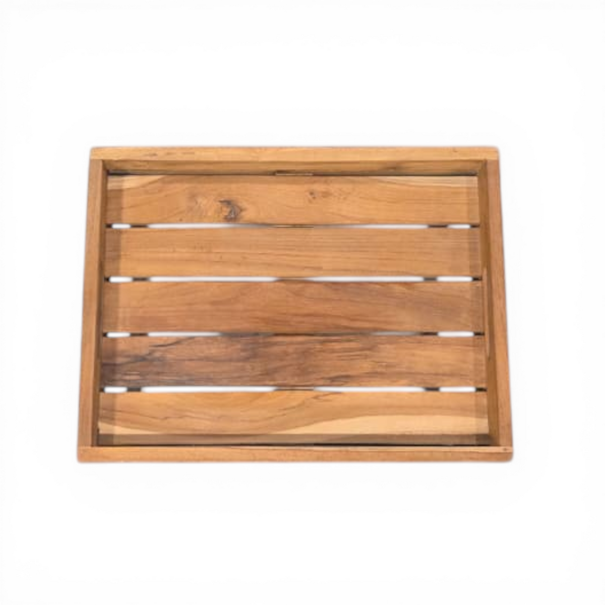 TEAK WOOD SIDE TABLE WITH TRAY W40 |D35 |H35 CM