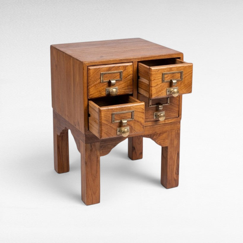TEAK WOOD SIDE TABLE W35 |D40 |H50 CM
