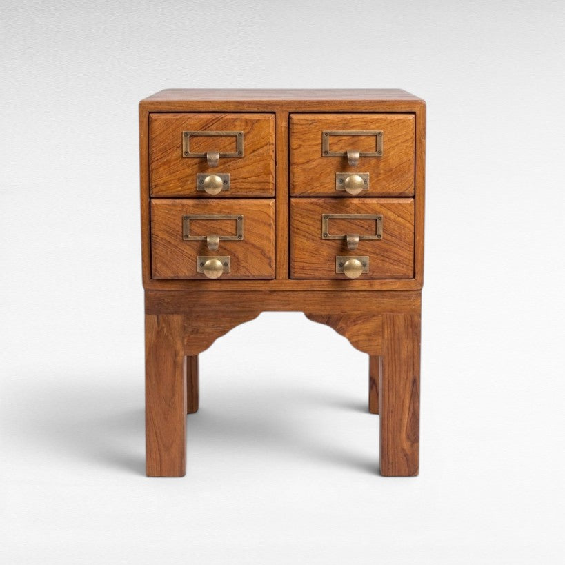 TEAK WOOD SIDE TABLE W35 |D40 |H50 CM