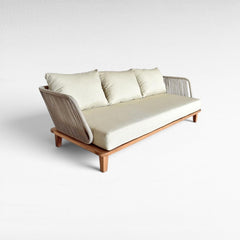 SOFA OVAL W/ ROPE BEIGE 210x100x68cm - Chora Mykonos