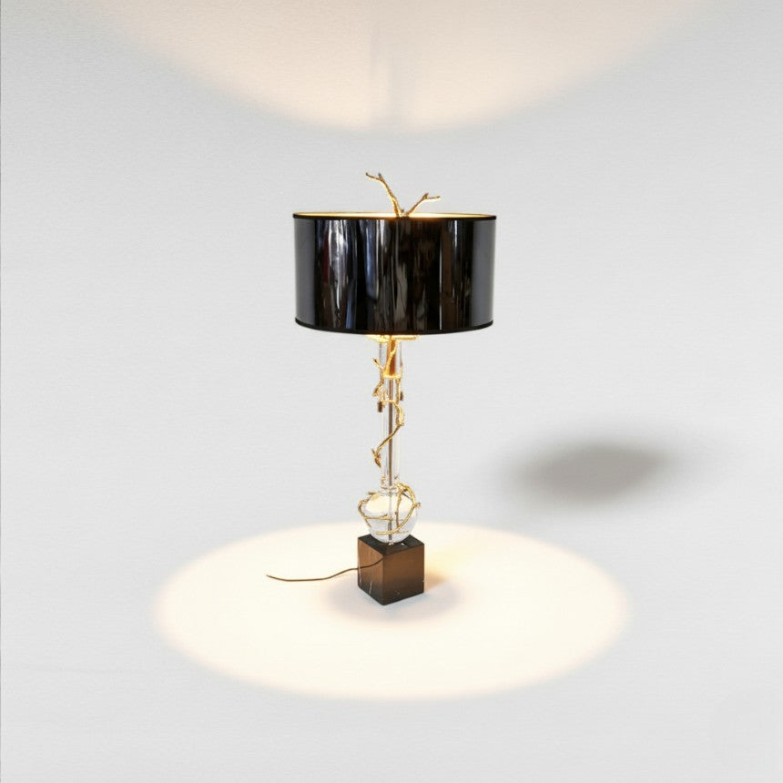 TABLE LAMP WITH BLACK SHADE
