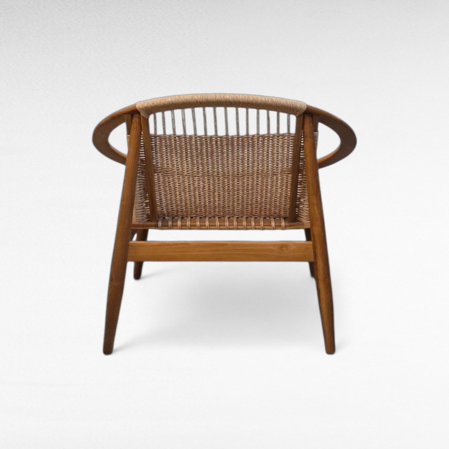 TEAK WOOD RELAX CHAIR WITH SYNTHETIC RAFFIA W90 |D74 |H75 cm