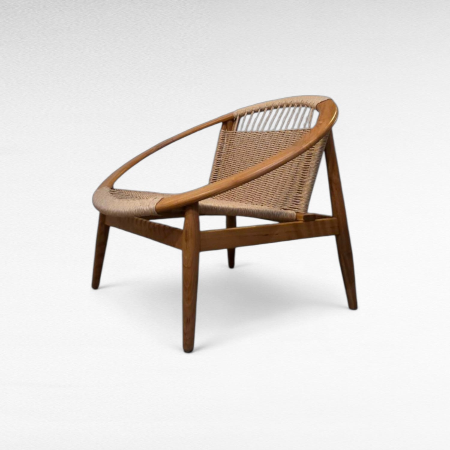 TEAK WOOD RELAX CHAIR WITH SYNTHETIC RAFFIA W90 |D74 |H75 cm
