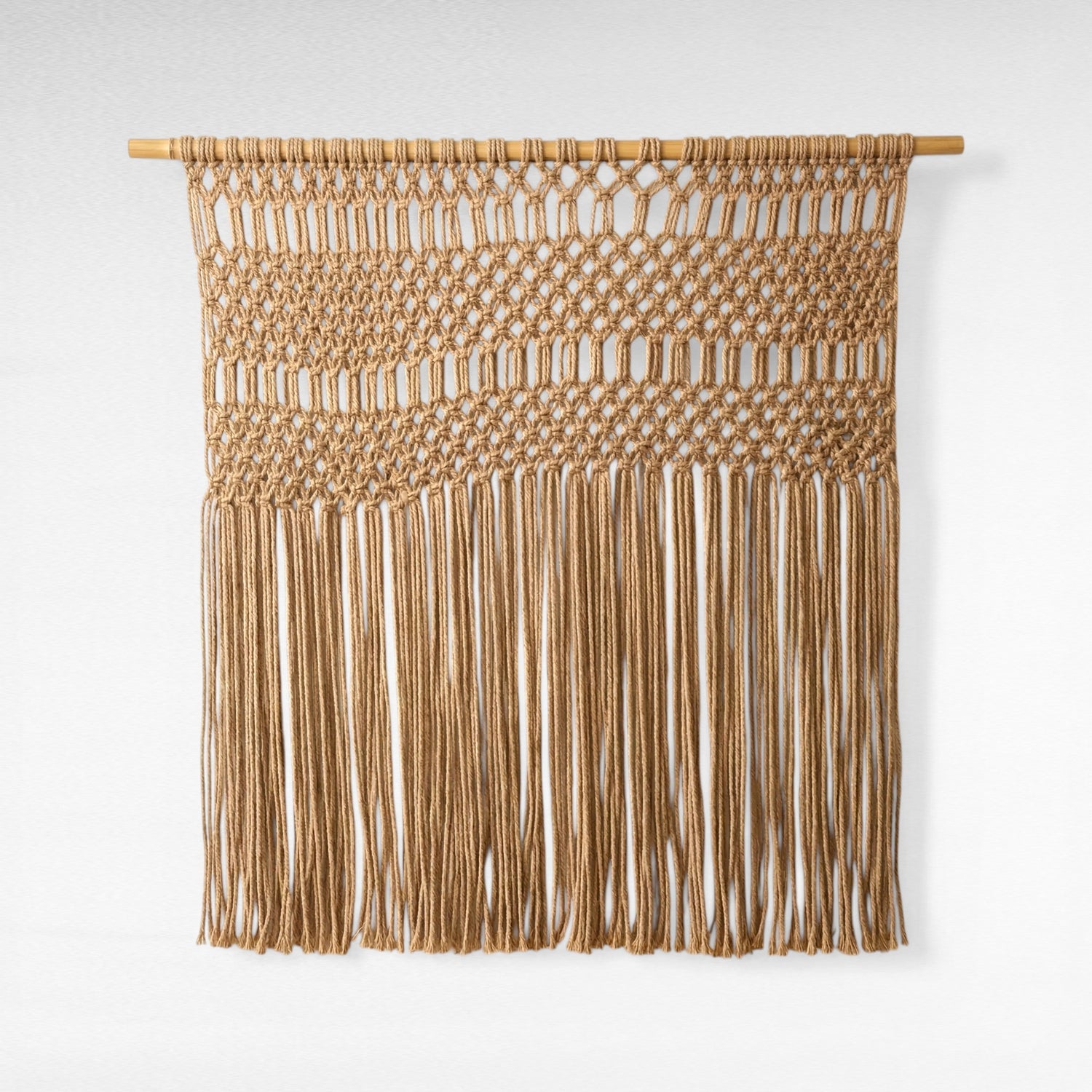 HANDWOVEN TENT SHADE ROPE NATURAL ONE PIECE W100x |D180cm