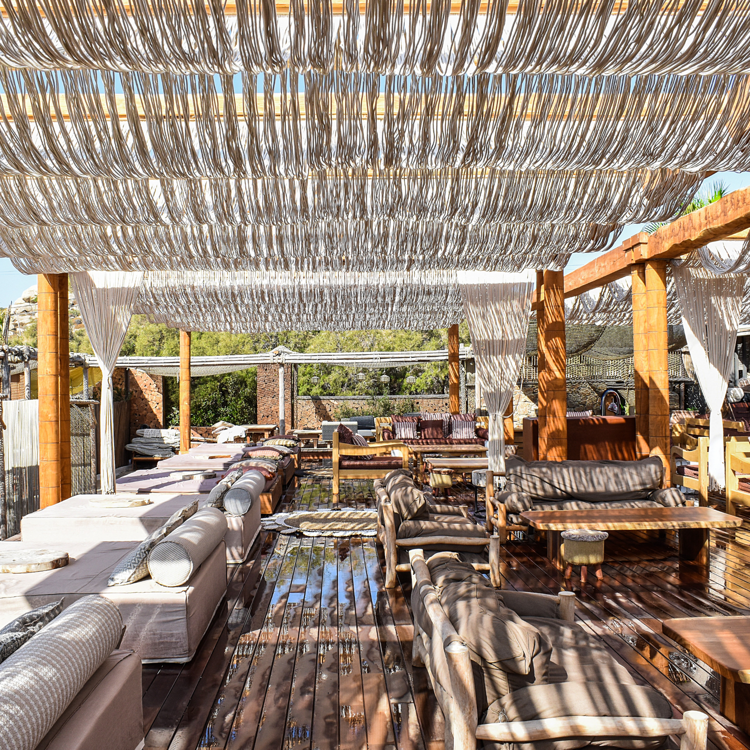 ROPE DESIGN ROOF WAVE SUNSHADE OFF WHITE COLOR W100 |D100 CM