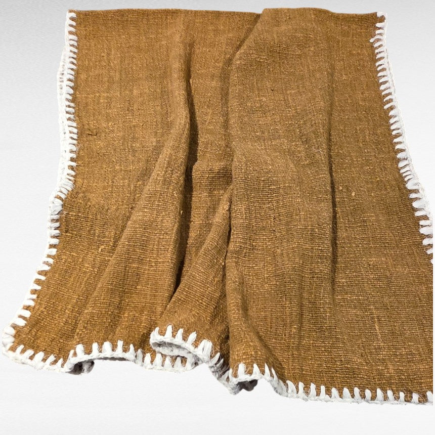 LINNEN THROW BROWN W130 |D200 CM