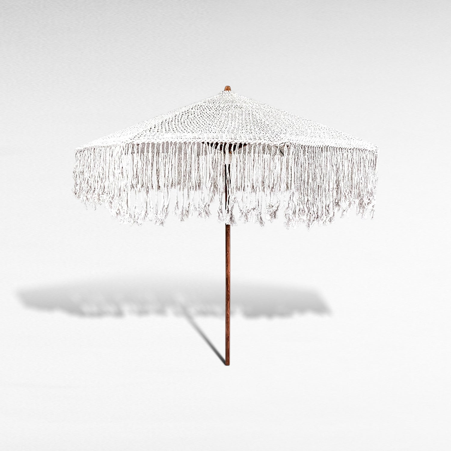 LA CONCHA UMBRELLA ROPE Crochet OFF WHITE WITH TASSELS D260 |H240 cm