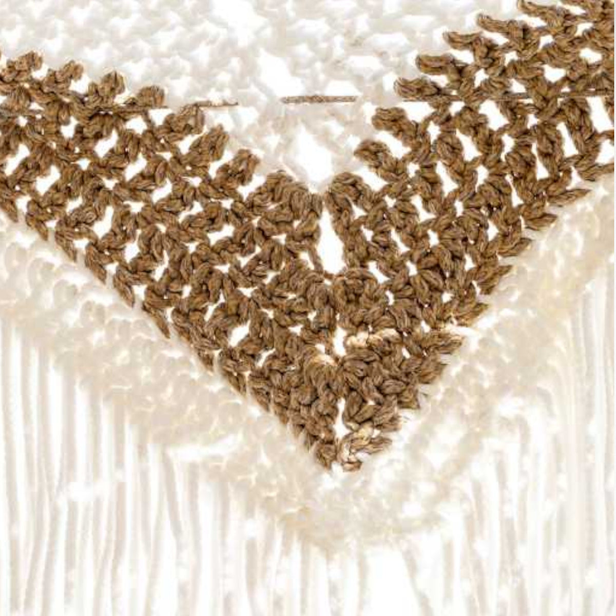 ASTERI UMBRELLA ROPE Crochet NATURAL & WHITE D260 |H240 cm