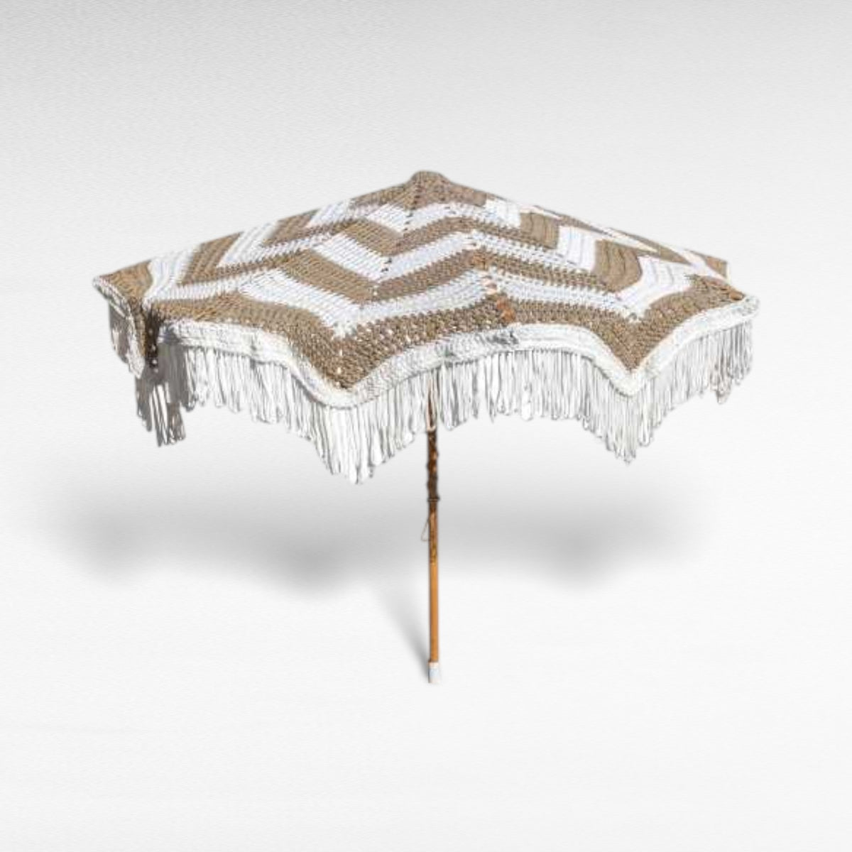 ASTERI UMBRELLA ROPE Crochet NATURAL & WHITE D260 |H240 cm