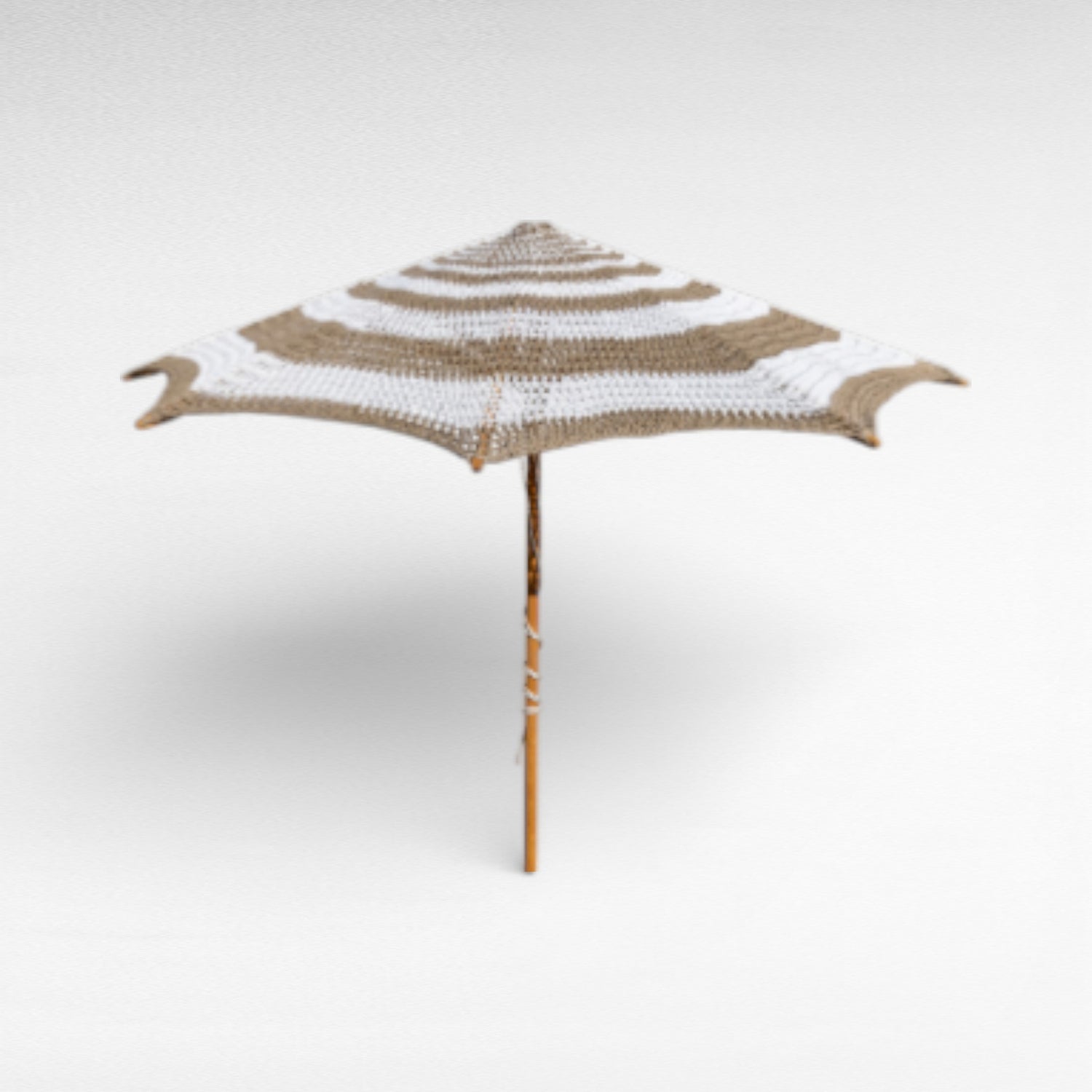 HAWAIKI UMBRELLA ROPE Crochet NATURAL & WHITE D260 |H240 cm