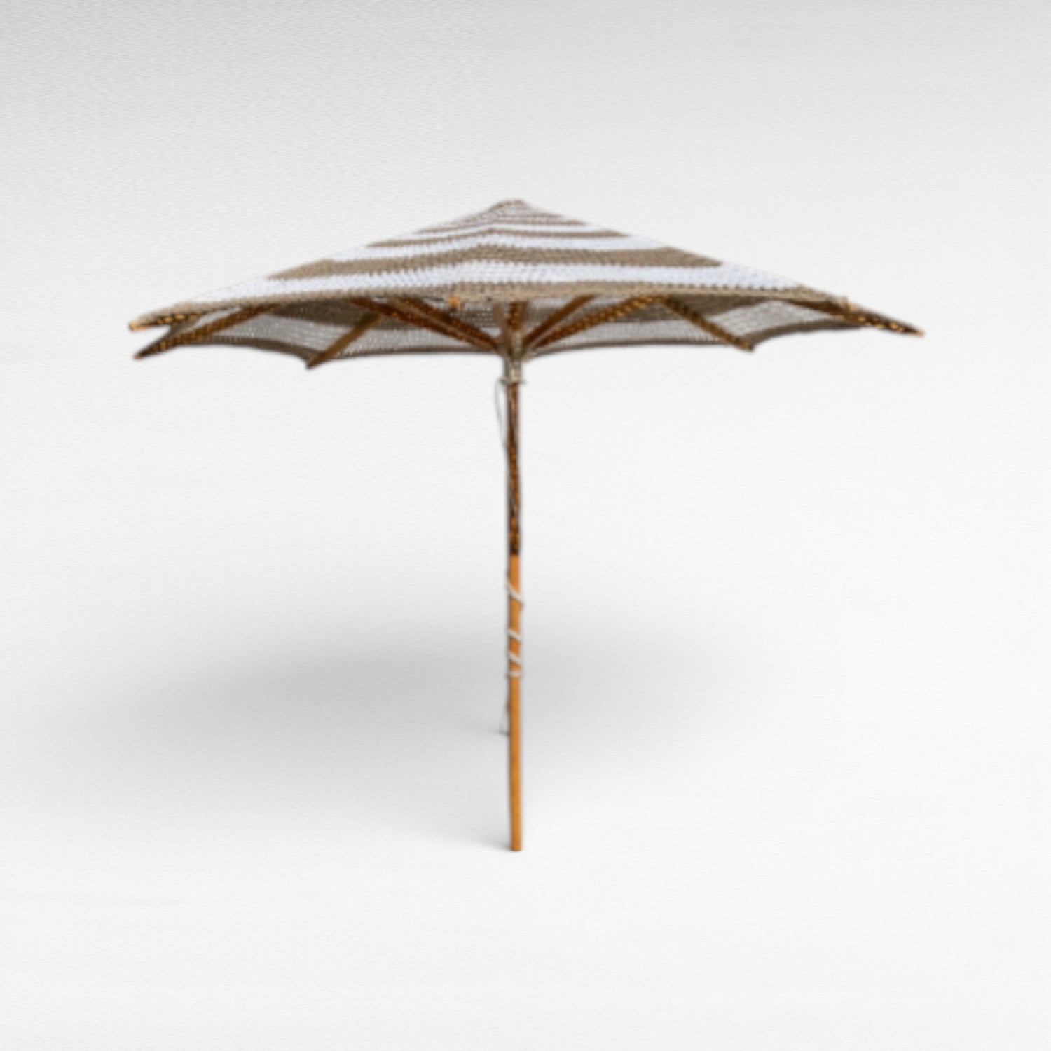 HAWAIKI UMBRELLA ROPE Crochet NATURAL & WHITE D260 |H240 cm