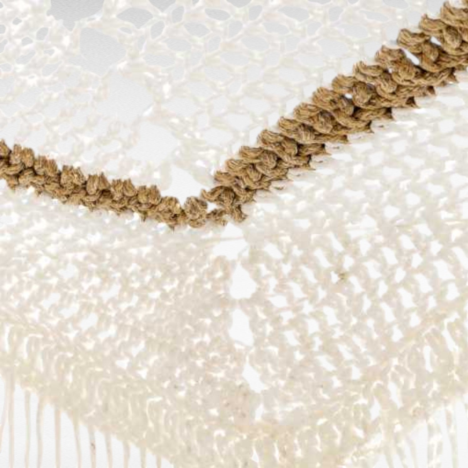 ASTERI UMBRELLA ROPE Crochet NATURAL &  OFF WHITE D260 |H240 cm