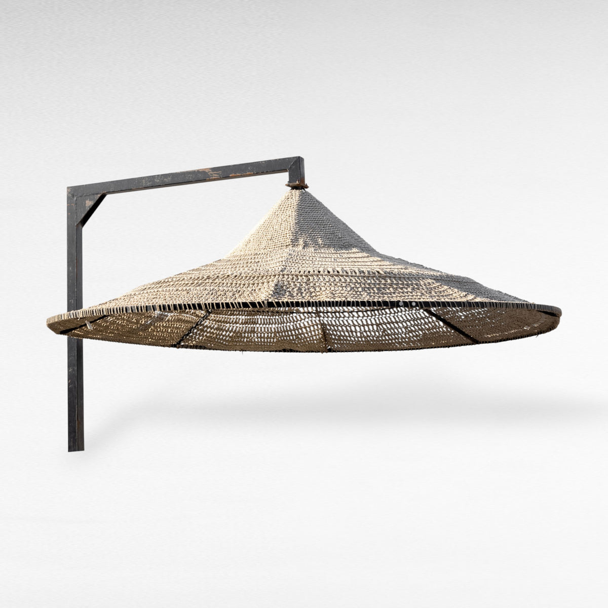 MALIBU SHADE UMBRELLA ROPE Crochet & WOOD NATURAL D300 |H280 cm