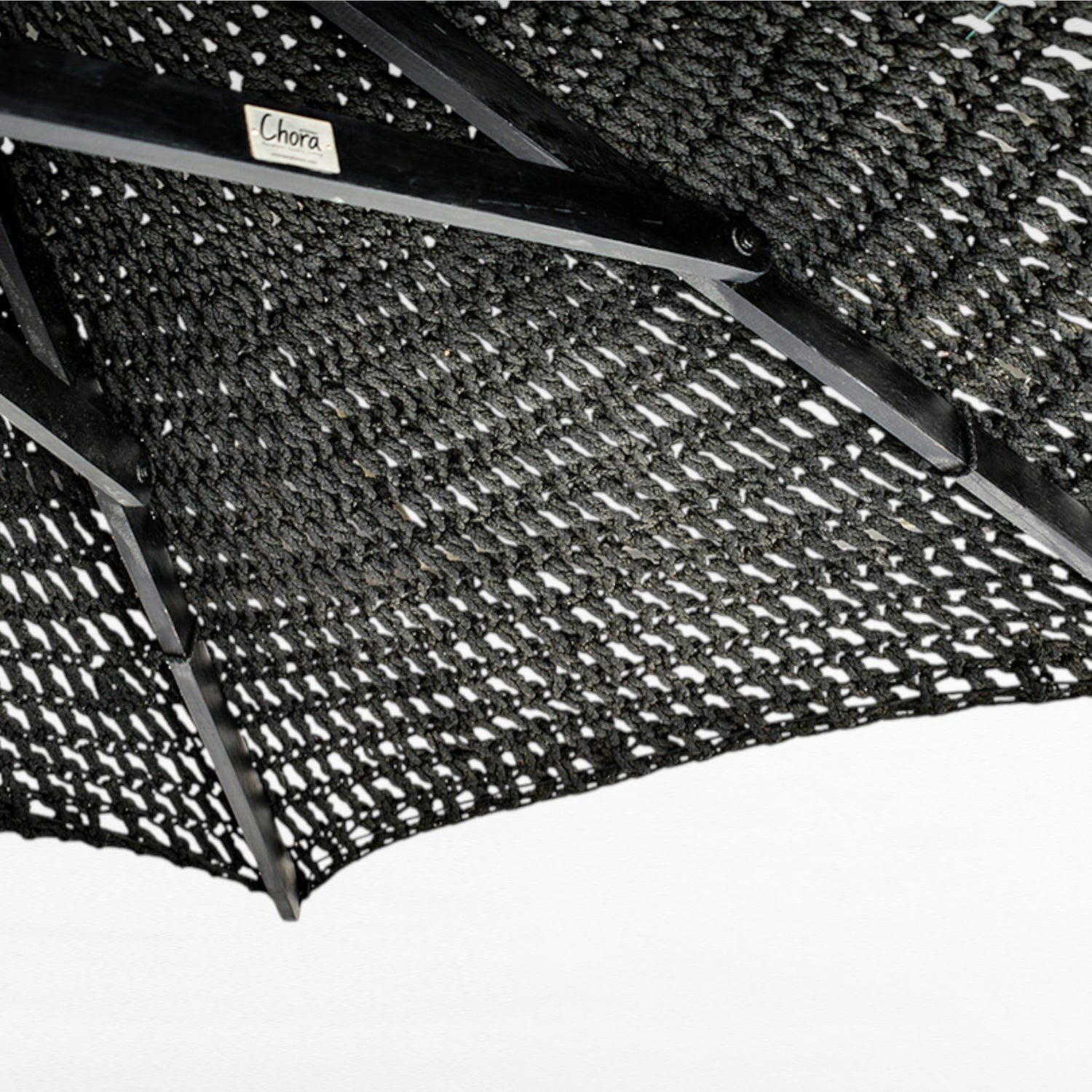 BYBLOS UMBRELLA ROPE Crochet  TOTAL BLACK D260 |H240 cm