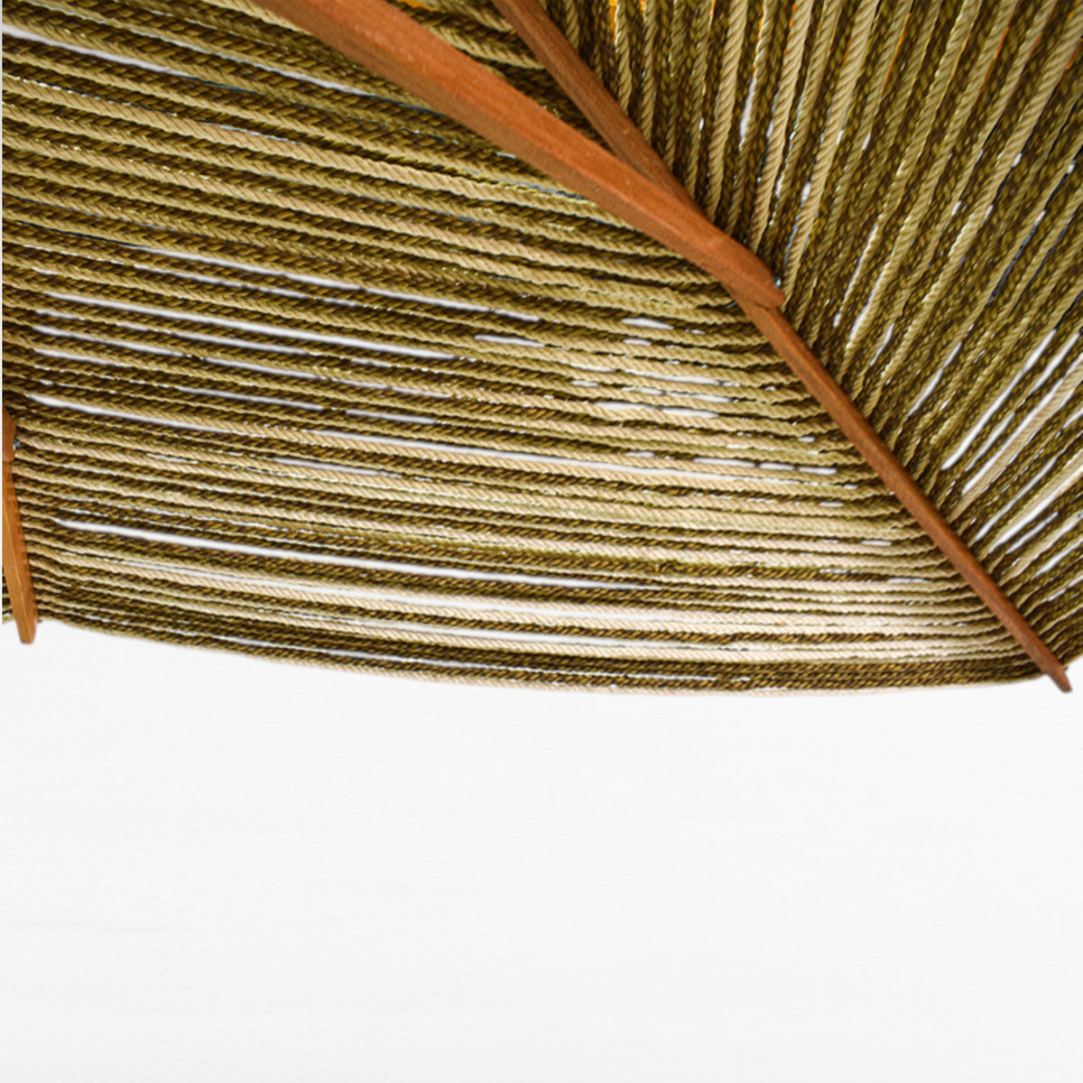 SQUARE ROPE MACRAME UMBRELLA WITH OAK WOOD FRAME Φ260 |H260 CM