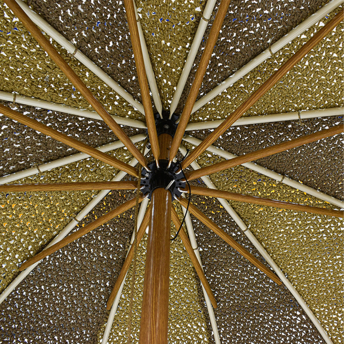COTTON ROPE MACRAME UMBRELLA WITH OAK WOOD FRAME Φ260 |H260 CM
