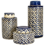 HANDPAINTED VASES SET OF 3 20x20x14cm, 15x15x25cm, 15x15x36cm - Chora Mykonos