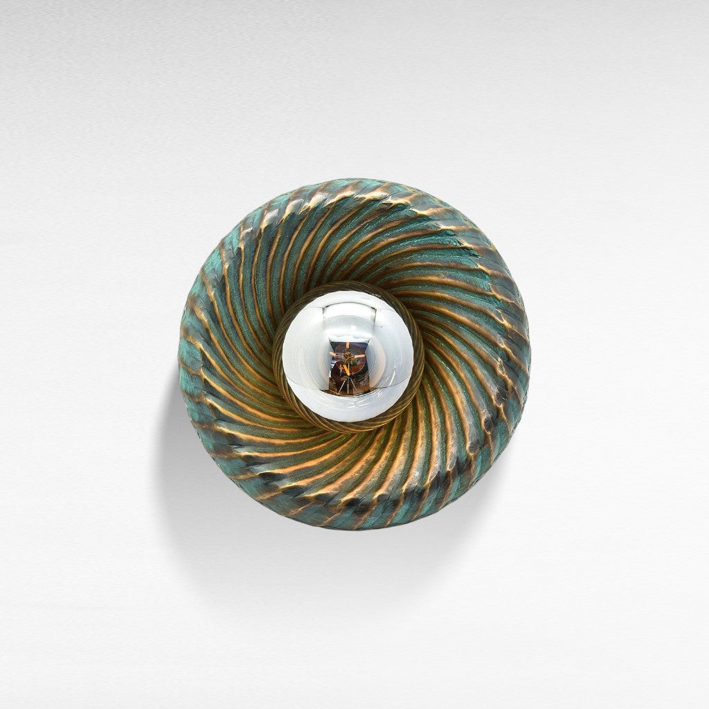 Wall Lamp Green & Gold