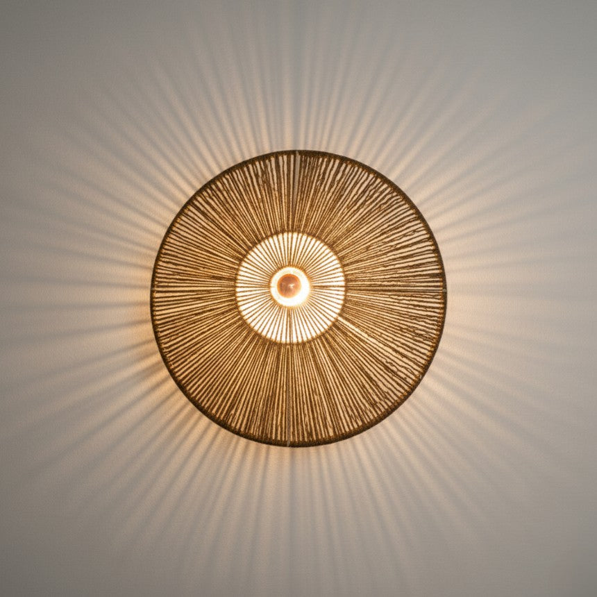 COTTON ROPE WITH METAL FRAME NATURAL COLOR Φ140 | D20CM