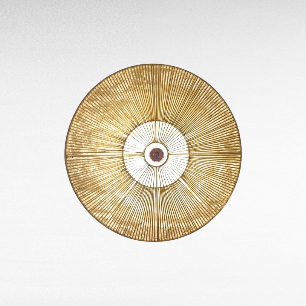 COTTON ROPE WITH METAL FRAME OFF WHITE COLOR Φ140 | D20CM