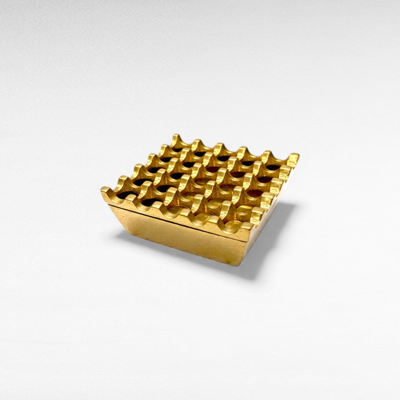 ASHTRAY GOLD 11x11x5cm