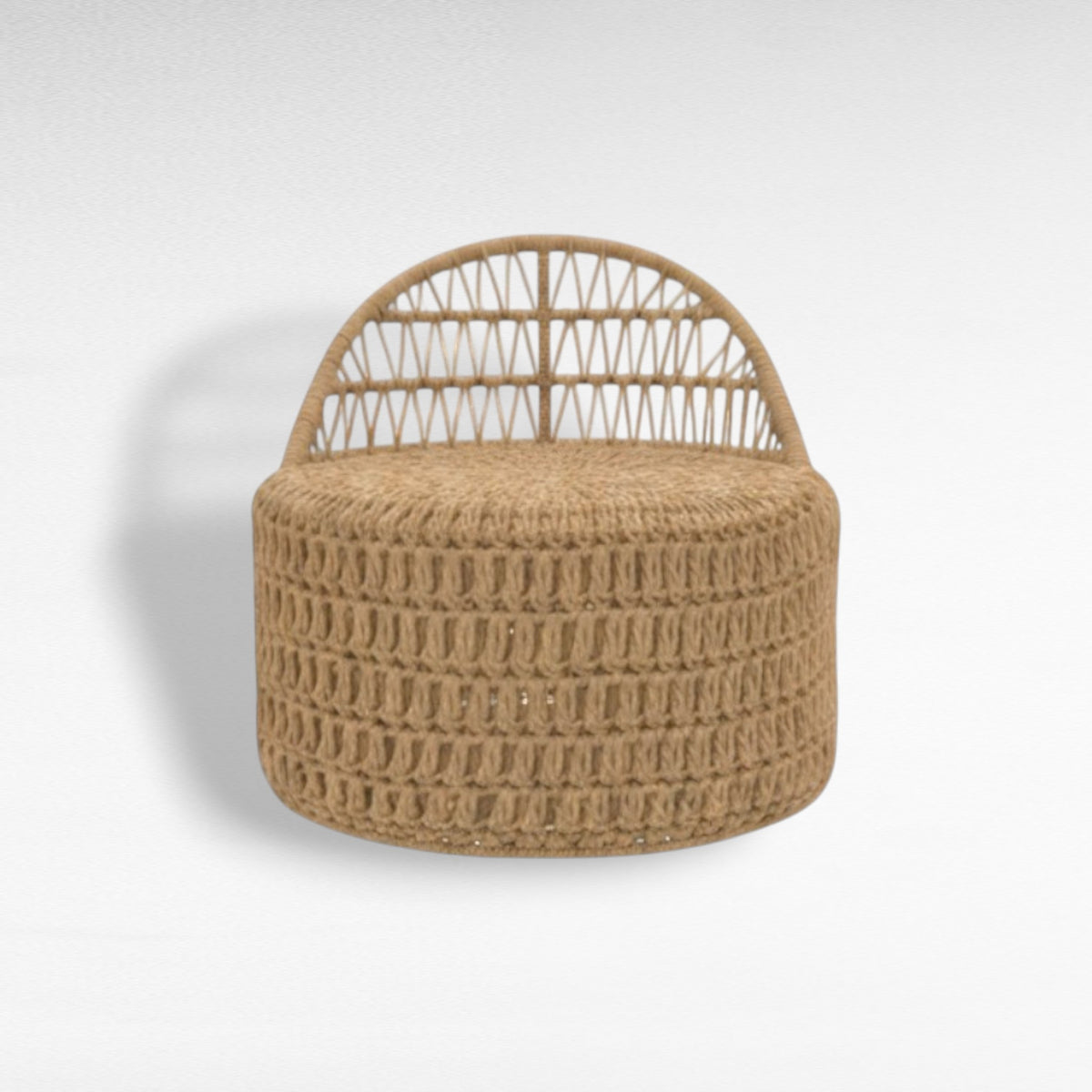 IRON FRAME RELAX CHAIR WITH COTTON ROPE W90 |D90 |H90 CM